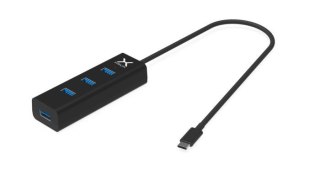 HUB USB C KRUX 4 Ports USB 3.0 czarny
