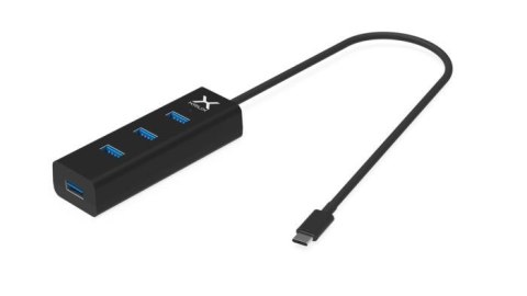 HUB USB C KRUX 4 Ports USB 3.0 czarny