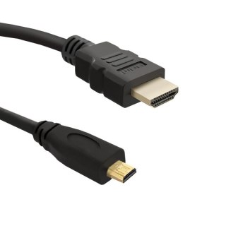 Kabel Qoltec HDMI v1.4 | Micro HDMI | High speed | 4K | 30Hz | GOLD | 3m