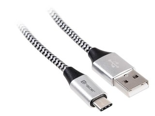 Kabel Tracer USB 2.0 Type-C A Male - C Male 1m czarno-srebrny