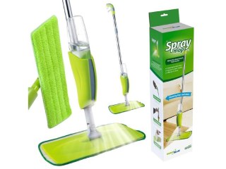 Mop ze spryskiwaczem Greenblue GB830 zawiera 2 wzmocnione wkłady microfibra