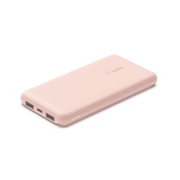 Belkin PowerBank 10 000mAh USB A i C 15W różowe złoto