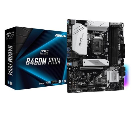 Płyta ASRock B460M Pro4 /B460/DDR4/SATA3/M.2/USB3.1/PCIe3.0/s.1200/mATX