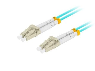 Patchcord światłowodowy Lanberg MM LC/UPC-LC/UPC DUPLEX 3.0mm OM3 50/125 LSZH 1m aqua