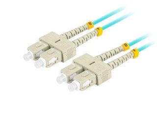 Patchcord światłowodowy Lanberg MM SC/UPC-SC/UPC DUPLEX 3.0mm OM3 50/125 LSZH 2m aqua