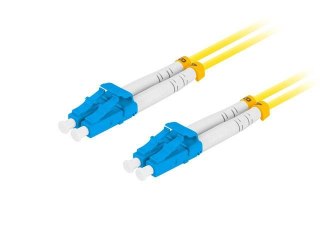 Patchcord światłowodowy Lanberg SM LC/UPC-LC/UPC DUPLEX 3.0mm LSZH G657A1 2m żółty