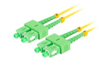 Patchcord światłowodowy Lanberg SM SC/APC-SC/APC DUPLEX 3.0mm LSZH G657A1 15m żółty