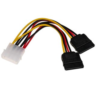 Kabel adapter Akyga AK-CA-16 Molex (M) - 2x SATA (F) 0,15m