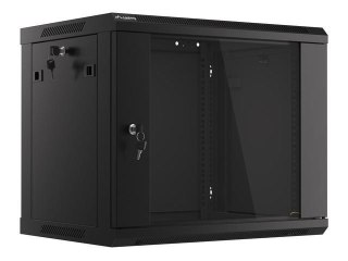 Szafa instalacyjna Rack wisząca 19" 9U 600x450 czarna Lanberg (flat pack)