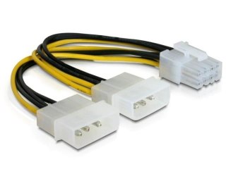 Kabel rozdzielacz Delock zasilanie 2XHDD/1XPCI EXPRESS 8PIN