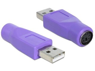 Adapter Delock USB -> PS/2 fioletowy