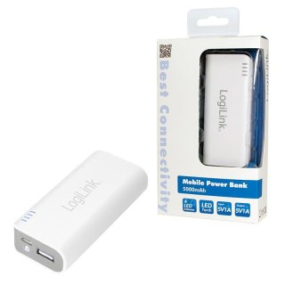 Power Bank LogiLink PA0084 5000mAh, biały