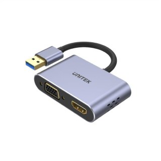 Kabel adapter Unitek V1304A USB-A - HDMI, VGA, fullHD