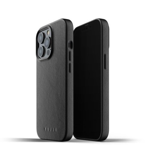 Mujjo Full Leather Case - etui skórzane do iPhone 13 Pro (czarne)