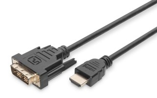 Kabel adapter DIGITUS HDMI Highspeed 1.3 Typ A / DVI-D(18+1), M/M 5m Black