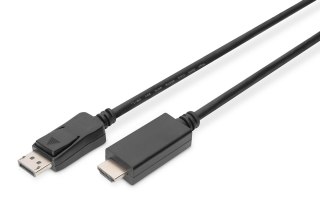 Kabel adapter DIGITUS DisplayPort 1.2 4K 60Hz UHD Typ DP/HDMI A M/M czarny 2m