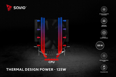 Savio Chłodzenie procesora CPU Frost Black