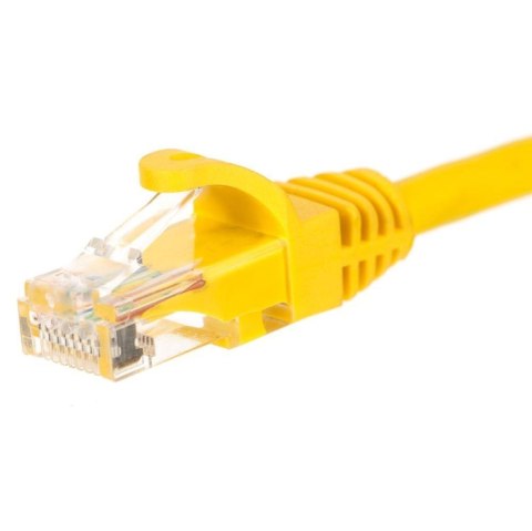 Patchcord RJ45, Netrack osłonka zalewana, kat. 6 UTP, 0,5m żółty