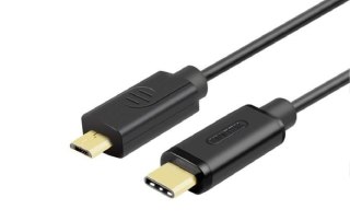 Kabel USB Unitek Y-C473BK USB 2.0 Typ-C (M) - micro USB B (M) 1m