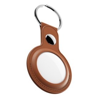 KeyBudz AirTag Keyring - skórzane etui ochronne do AirTag (tan)