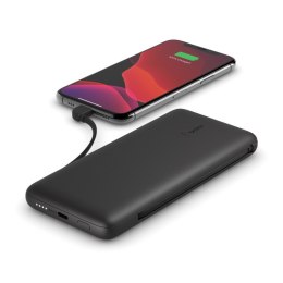 Belkin PowerBank 10 000mAh z kablami USB-C/LTG Czarny