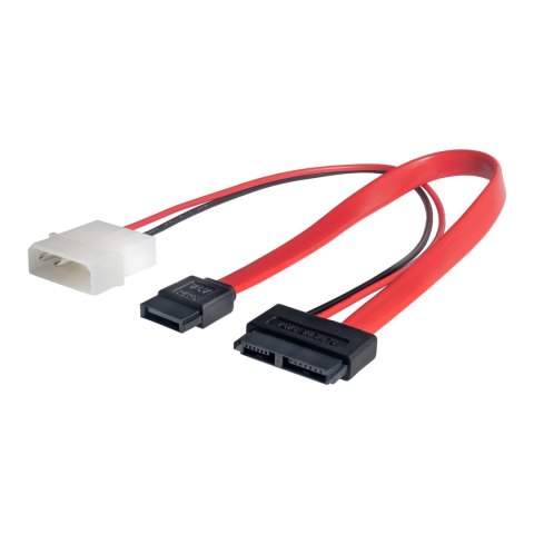 Kabel Slim SATA/SATA/MOLEX Akyga AK-CA-45 0,2m