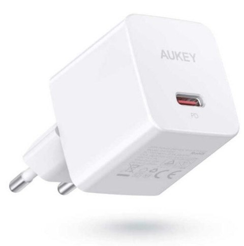 AUKEY PA-Y20S White Mini ładowarka sieciowa 1xUSB-C 20W PD Power Delivery