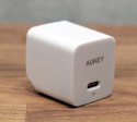 AUKEY PA-Y20S White Mini ładowarka sieciowa 1xUSB-C 20W PD Power Delivery