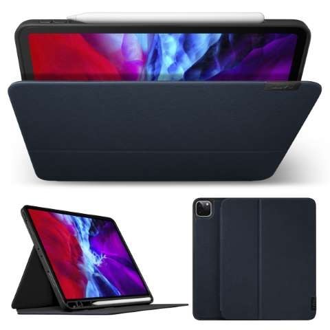 LAUT Prestige Folio - obudowa ochronna z uchwytem do Apple Pencil do iPad Pro 11" 1/2/3/4G, iPad Air 10.9" 4/5G (indigo)