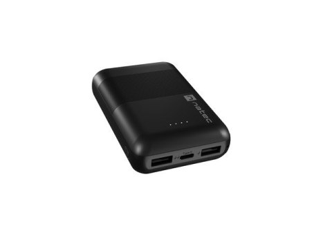 Natec Powerbank Trevi Compact 10000mAh 2x USB + USB-C Czarny