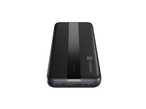 Natec Powerbank Trevi Slim Q 10000mAh 2x USB QC 3.0 + 1x USB-C PD Czarny