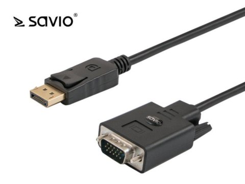 Kabel DisplayPort - VGA SAVIO CL-92 1,8 m