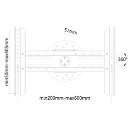 Neomounts Uchwyt ścienny LFD Pivot LED-WR100 BLACK