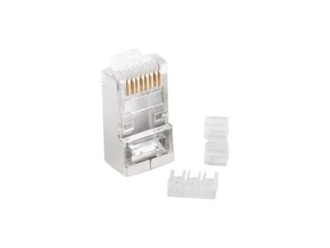 Wtyk sieciowy Lanberg PLS-6100 RJ-45 8P8C kat. 6 FTP 100 sztuk z prowadnicą do linki i do drutu od 1.2