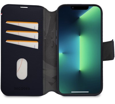 Decoded Detachable Wallet - skórzana obudowa ochronna do iPhone 13/14 kompatybilna z MagSafe (navy)