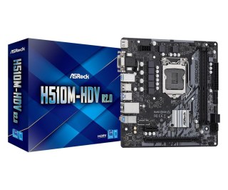 Płyta ASRock H510M-HDV R2.0 /H510/DDR4/SATA3/PCIe4.0/s.1200/mATX