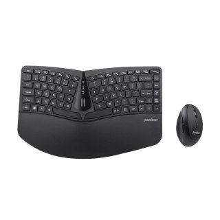 Zestaw bezprzewodowy klawiatura+mysz pionowa Perixx PERIDUO-606 C Ergonomic czarny silent