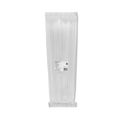 Opaski zaciskowe Qoltec wielorazowe/trytytki | 7.2*400mm | Nylon UV | Białe