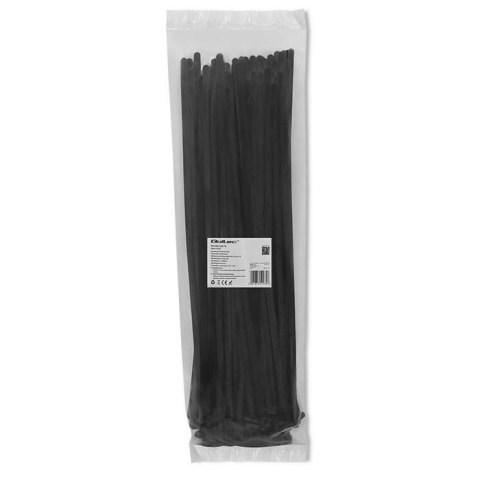 Opaski zaciskowe Qoltec wielorazowe/trytytki | 7.2*400mm | Nylon UV | Czarne