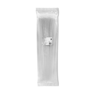 Opaski zaciskowe Qoltec wielorazowe/trytytki | 7.2*450mm | Nylon UV | Białe