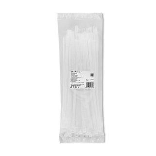 Opaski zaciskowe Qoltec wielorazowe/trytytki | 7.2*300mm | Nylon UV | Białe
