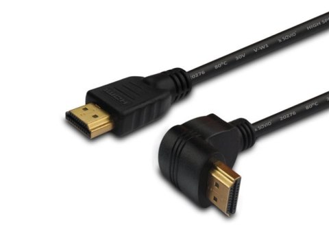 Savio Kabel HDMI kątowy złoty v1.4 3D, 4Kx2K, 1.5m, CL-04