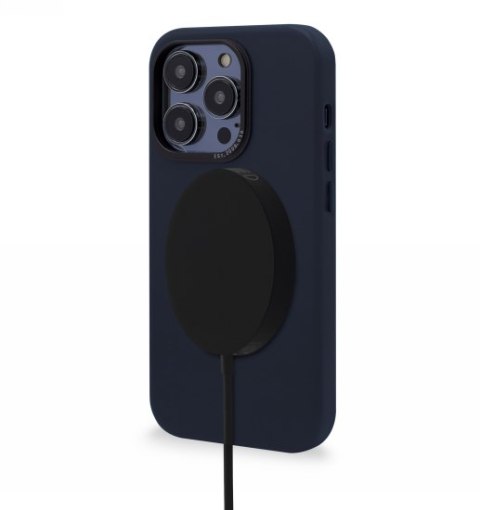 Decoded - skórzana obudowa  do iPhone 14 Pro kompatybilna z MagSafe (steel blue)