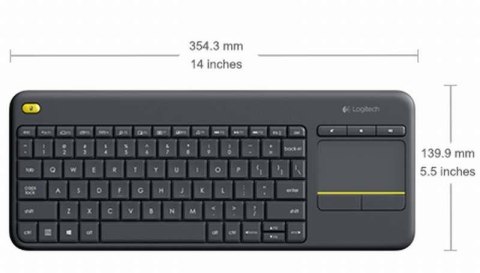 Klawiatura bezprzewodowa Logitech K400 Plus czarna