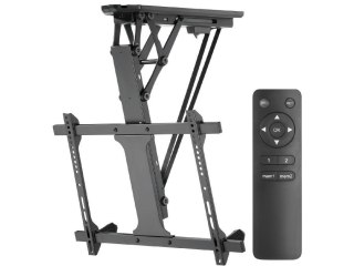 Uchwyt do TV elektryczny sufitowy Maclean MC-880 do pochyłych ścian 32"-70" 35kg max pilot max VESA 600x411