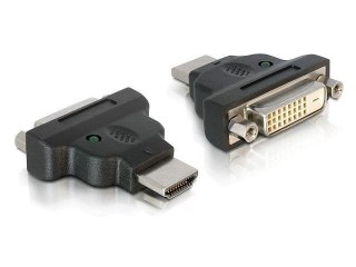 Adapter Delock HDMI - DVI-D(24+1) M/F czarny