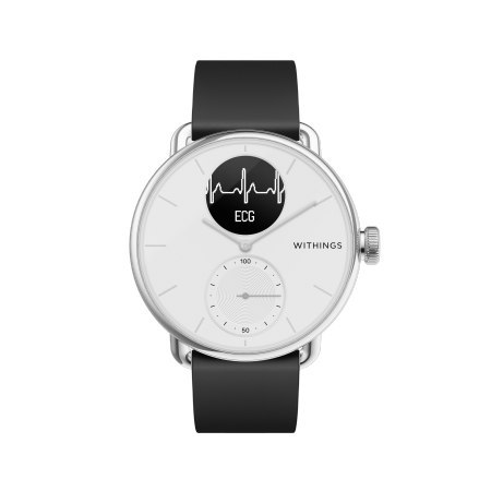 [EOL] Withings Scanwatch - zegarek z funkcją EKG, pomiarem pulsu i SPO2 oraz mierzeniem aktywności fizycznej i snu (38mm, white)