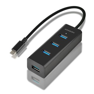 AXAGON HUE-S2C Hub 4-portowy USB 3.2 Gen 1 charging hub, 40cm USB-C kabel, microUSB dodatkowe zasilanie