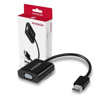 AXAGON RVH-VGAN Adapter aktywny HDMI -> VGA FullHD, wyjście audio, micro USB złącze zasilania