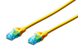 Patchcord DIGITUS UTP kat. 5e 25m PVC żółty